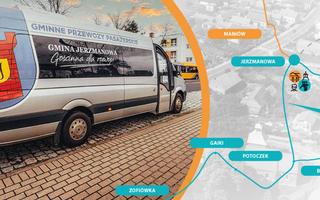 Obraz przedstawiający Zmiany w rozkładzie jazdy gminnych przewozów pasażerskich linii komunikacyjnej nr I relacji Zofiówka-Jerzmanowa