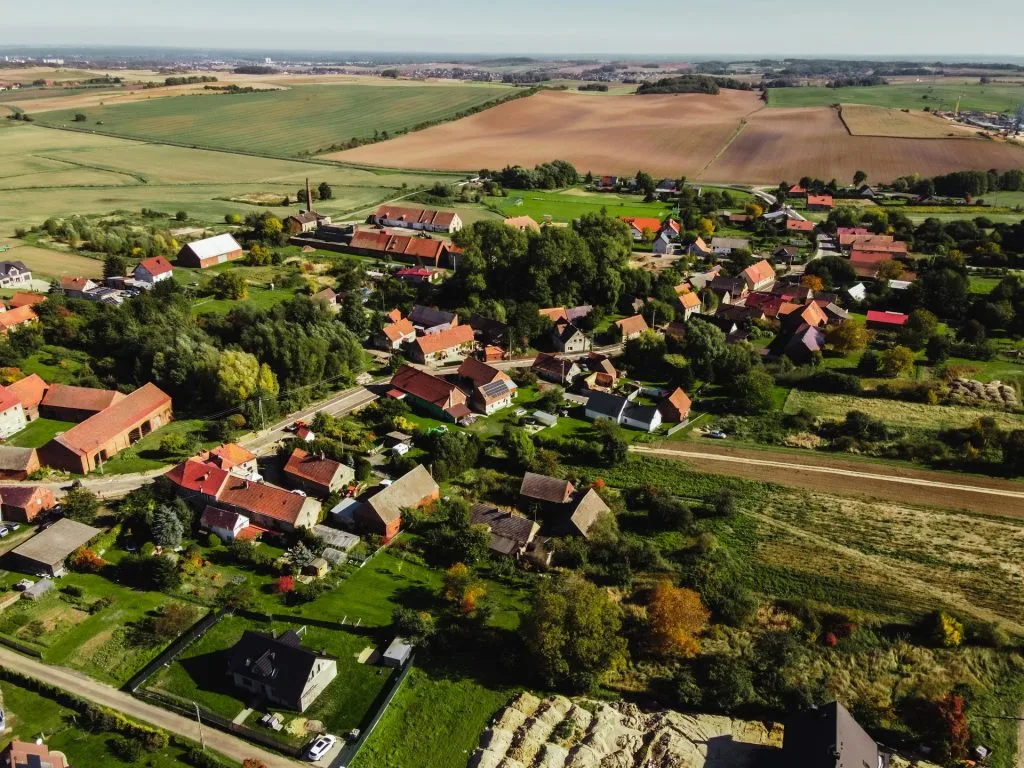 Łagoszów Mały z lotu ptaka