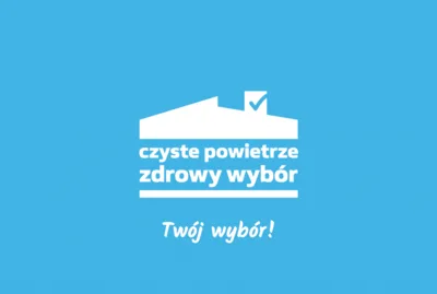Logotyp: Czyste powietrze zdrowy wybór. Twój wybór!