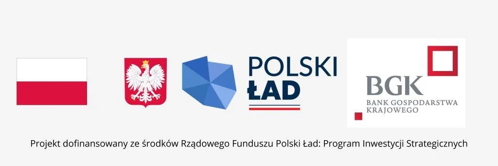 Flaga Rzeczpospolitej Polskiej, Godło Rzeczpospolitej Polskiej, Logotyp Polski Ład, Logotyp BGK